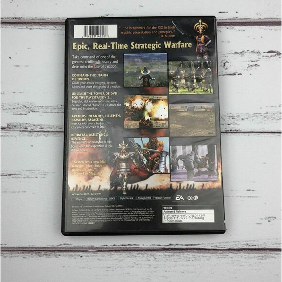 Kessen Sony PlayStation 2 PS2 Video Game Tested And Works - Picture 2 of 8